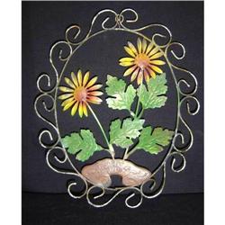 Four Tole Flower Wall  Hangings #878964