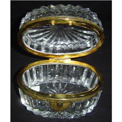 Oval Antique Crystal  Box #878978