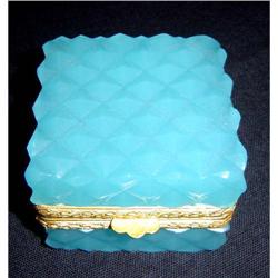 Blue Opaline Hinged Box #878981