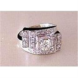  1940's White Gold and Diamond Ring #879002