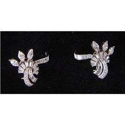 Pair of American Retro Diamond Earrings #879003