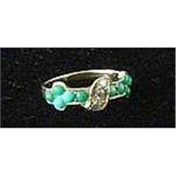 Victorian Gold, Diamond and Turquoise Ring #879029