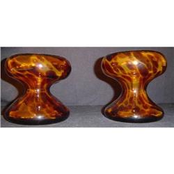 Pair of Antique  Glass Candlesticks #879058