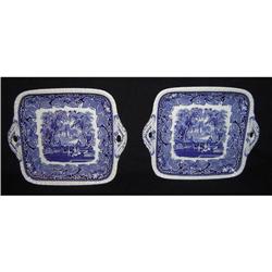 Pair of Mason's Blue and White Transferware #879059