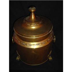 Antique  Brass and Copper  Coal Scuttle #879204