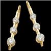 Image 1 : 14K Gold 3 Diamond Earrings ONE CARAT! #886396