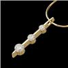 Image 1 : 14k Gold 3 DIAMOND PENDANT  Necklace #886397