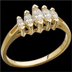 Wedding Band 5 Marquise DIAMONDS .75 CTS! #886399