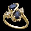 Image 1 : 14k Ring SAPPHIRES w DIAMONDS #886409