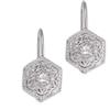Image 1 : Antique Style PLATINUM FILIGREE EARRINGS #886410