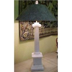 Pair of Classical Alabaster Column Lamps #886492