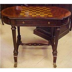 Regency Style Inlaid Card Game Table #886503