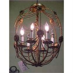 ITALIAN GILT TOLE CHANDELIER #886517