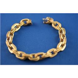 Heavy 18K Gold Estate Link Bracelet #886892