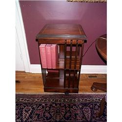MAHOGANY REVOLVING BOOKCASE-GREAT INLAY #886898