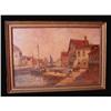 Image 1 : WILLIAM WARD JR WHARF Oil PAINTING AMERICAN #886949