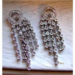 14kt gold diamond chandelier Pendant Earrings #886991