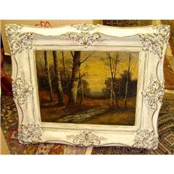 19c Fall Autumn Landscape Oil Painting Forest #886997