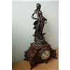 Image 1 : French MANTLE Clock Female GIRL Signed Chelvy #887008