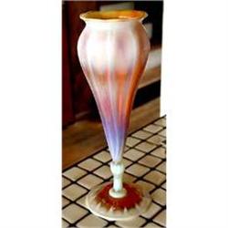 TIFFANY FAVRILE FLORIFORM VASE CLAMBROTH #887018
