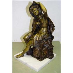 19c French Bronze Listed Shepherd Boy Moses #887030