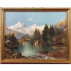 Lithograph Yellowstone Print, L/A Thomas Moran #896415