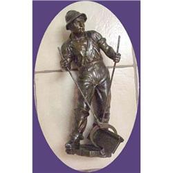 The Railroad Worker,  Large 15" Metal Sculpture #896419