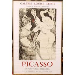 "Picasso 156 Gravures Recentes" Mourlot Poster  #896424