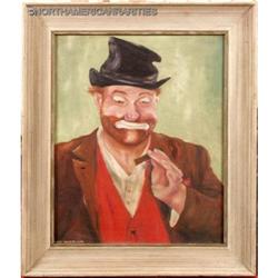 Framed "Red Skelton, Clown Portrait" Oil on #896426