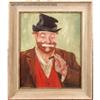 Image 1 : Framed "Red Skelton, Clown Portrait" Oil on #896426