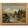 Image 1 : Framed  Yosemite Scene 1896 Print Thomas Moran #896427