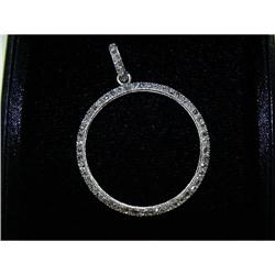 ESTATE HOOP PENDANT W/ROSE CUT DIAMONDS #896446