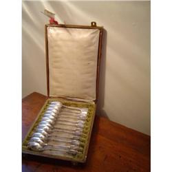 set of 12  silver dessert spoon  #896486