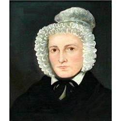 Portrait of a Lady in a Bonnet, American sch #896692