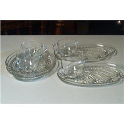 "Homestead" Snackset By "Federal Glass" #916347