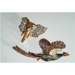 Jewelry-Elephant and Pheasant Pins #916405