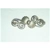 Image 1 : Jewelry-Silver C-Clasp Shell designed Pin #916417