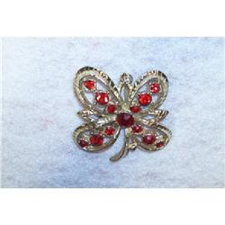 Jewelry- Vintage-Ruby Red Butterfly #916445