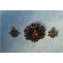 JEWELRY-Signed Demi-Parure Brooch/Earrings #916452