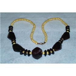 JEWELRY-Amethyst Glass & Beaded Necklace #916459