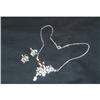 Image 1 : Rhodium Plated Demi-Parue Necklace/Earrings #916462