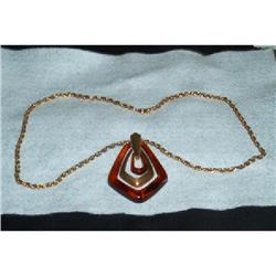 Bakelite-Avon  Gold Toned Necklace #916476