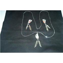 JEWELRY-Indian-Silver/Glass Cacabon Parure #916489