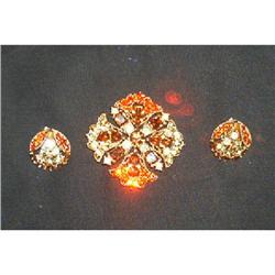 Jewelry-Demi-Parure Brooch And Earrings #916509