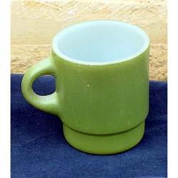 Fire King Green Glass Coffee Cup #916579