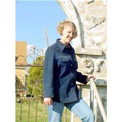 Blue Suede Leather Coat by BUCKBOARD #916581