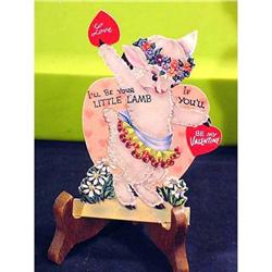 Paper Valentine Little Lamb  Vintage VALENTINE #916583