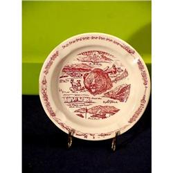 Vintage Vernon Kilns Pottery Red Transferware #916585