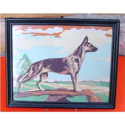 1950's German Shepard Dog Paint by Number in #916590