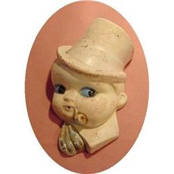 Vintage String Holder Man Top Hat and Pipe #916595